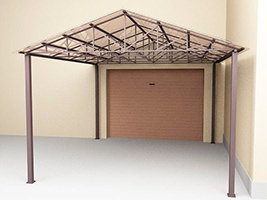 козырек над въездом в гараж