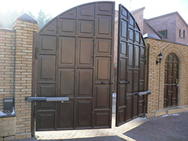 стальные распашные ворота повышенной прочности