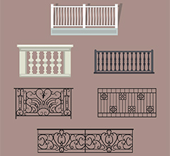 варианты перил для балкона